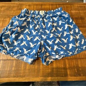Blue Bird-Print Men’s Boxer Shorts
